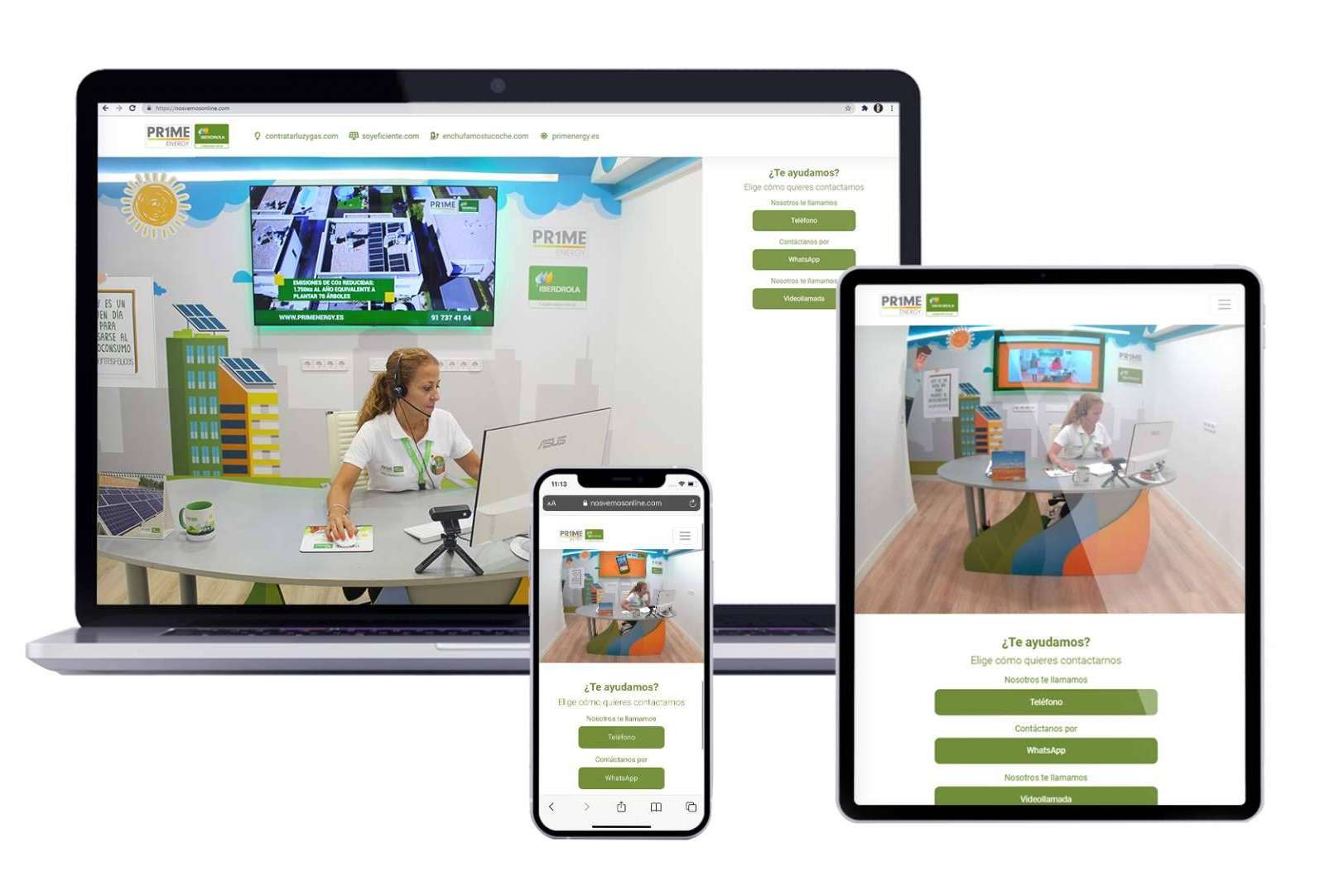 Nos vemos online, el servicio de atención virtual en directo inclusivo de la empresa Prime Energy