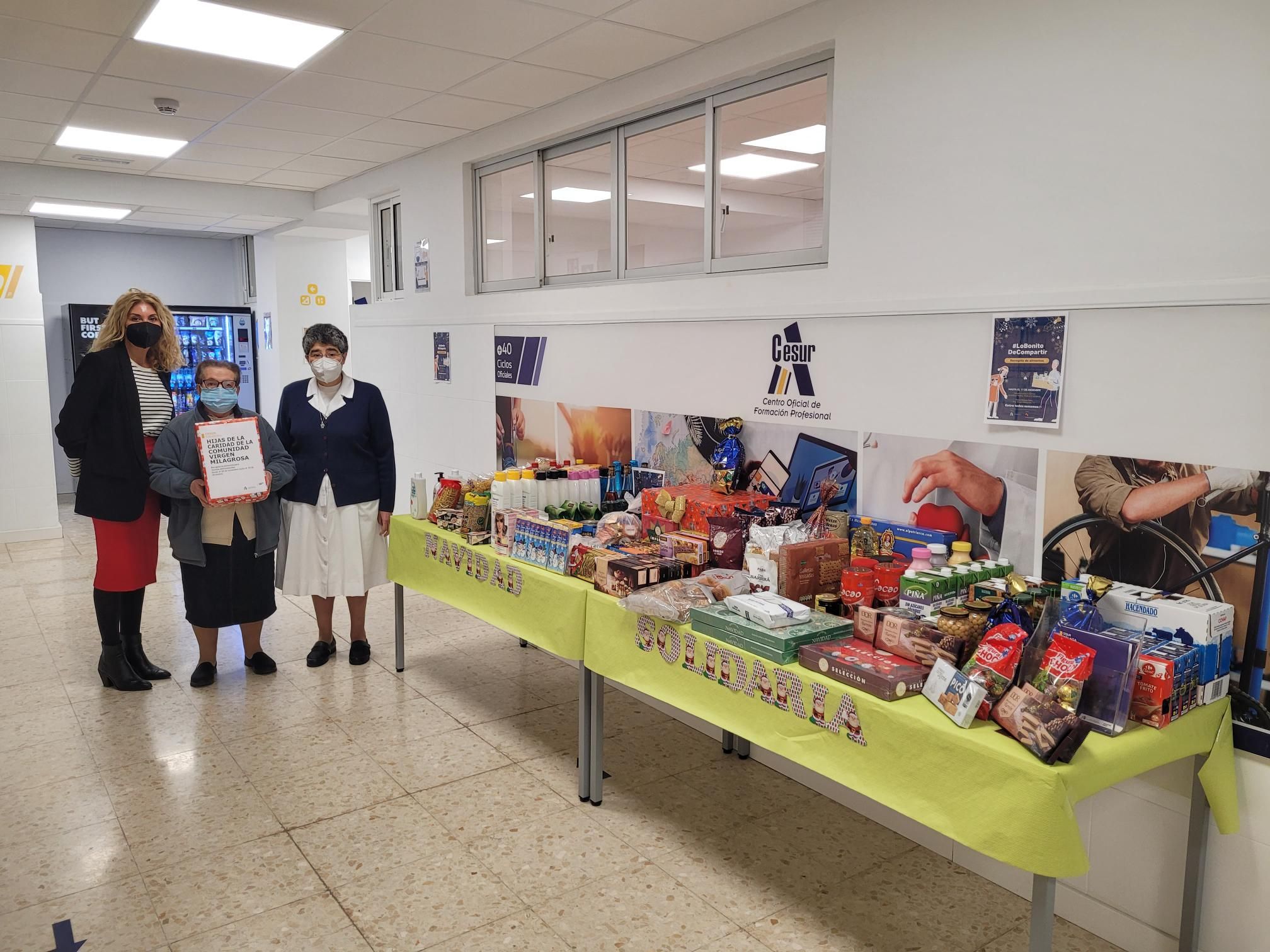 Cesur Málaga recoge más de 500 kilos de alimentos para la Comunidad Virgen Milagrosa