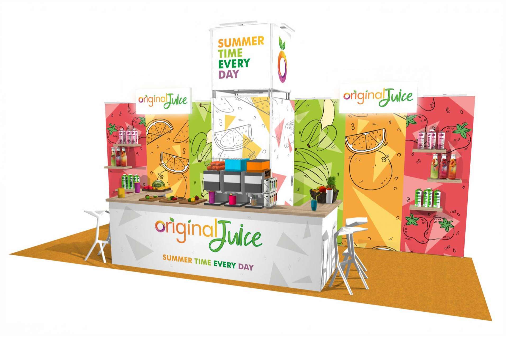 El stand de Olika Stands que se adapta a las necesidades de cada evento y empresa