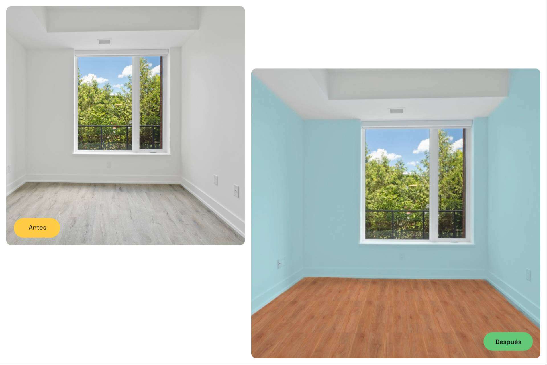 StageInHome da un paso más al home staging virtual mediante IA, con la incorporación de paredes y suelos personalizados