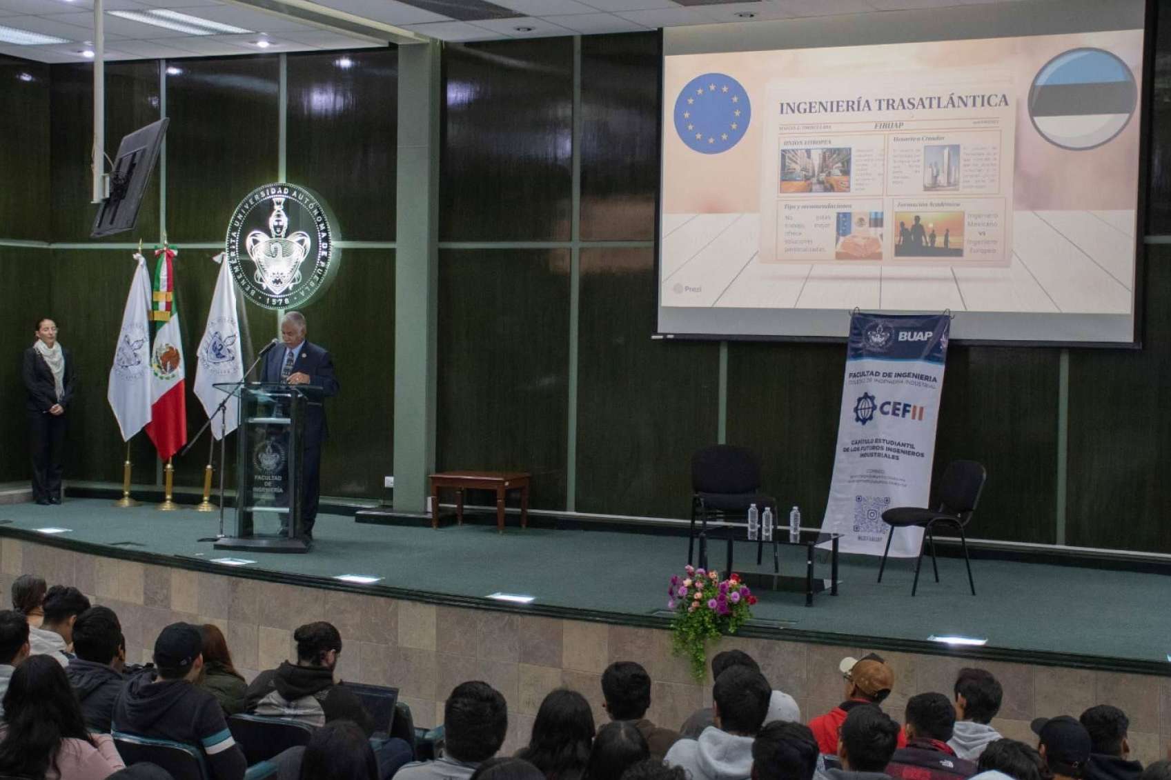 La conferencia INGENIERÍA TRANSATLÁNTICA, impartida por el presidente del Instituto Panamericano de Tampico